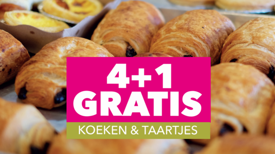 4+1 koeken gratis