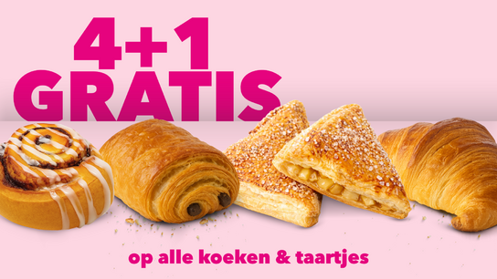 4+1 koeken gratis