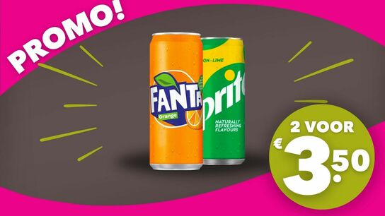 Fanta/Sprite 33cl 2 voor € 3
