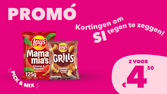 Lays Pick&Mix 2 voor 4,50 euro