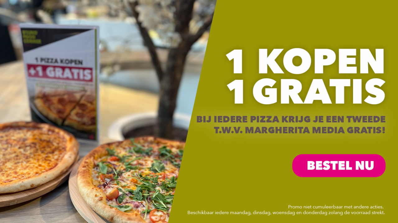 vertaling kleding verantwoordelijkheid Alle pizza's: 1+1 GRATIS! | Bruno Foodcorner