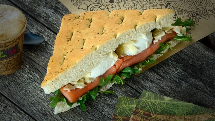 Foto van Focaccia Salmone