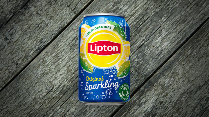 Foto van Lipton Sparkling Ice Tea 33cl