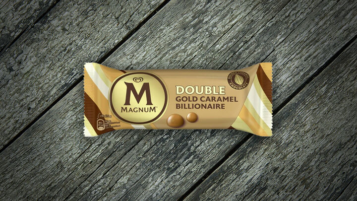 Foto van Ola Magnum Double Gold Caramel Billionaire