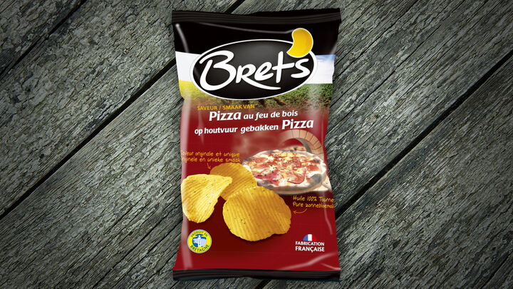 Foto van Bret's Chips Op Hout Gebakken Pizza 125g