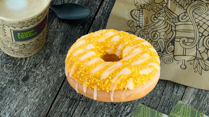 Foto van Donut mango cheesecake