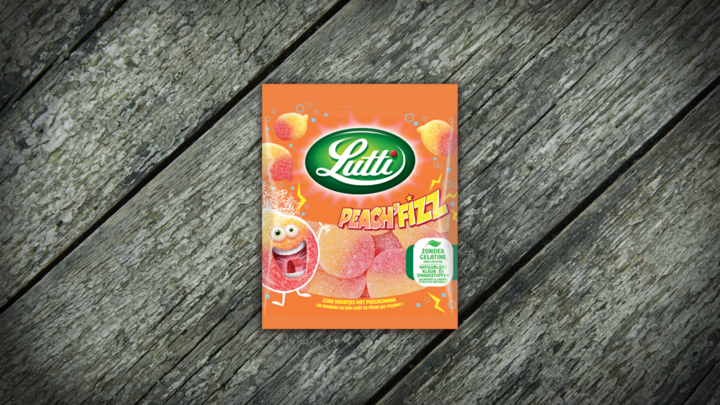 Foto van Lutti 80g Peachfizz