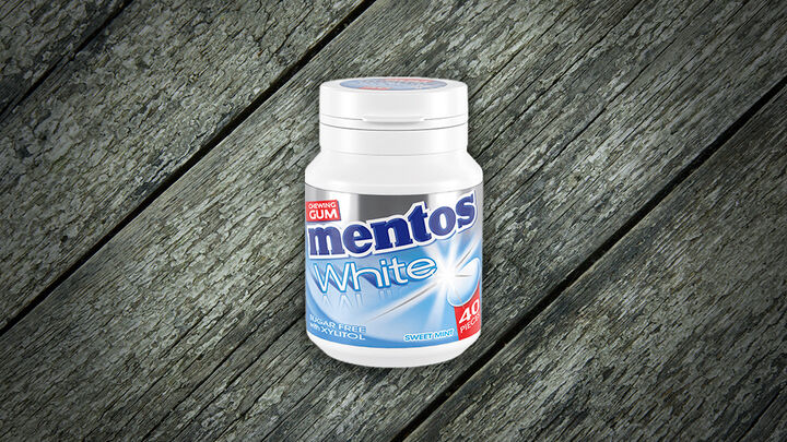 Foto van Mentos White Sweet Mint Gum Cup