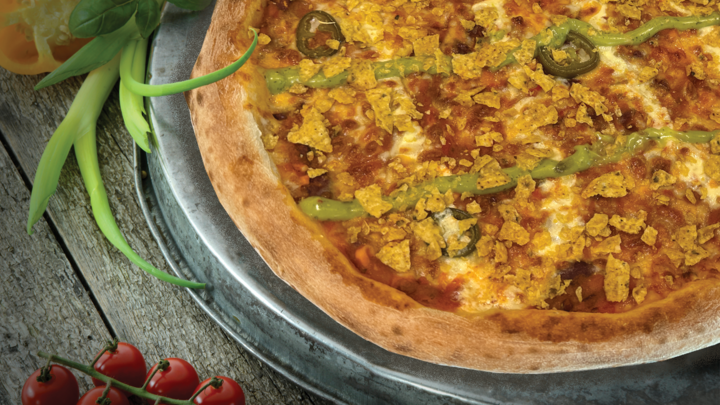 Foto van pizza mexicana