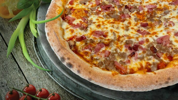 Foto van Pizza barbecue bacon
