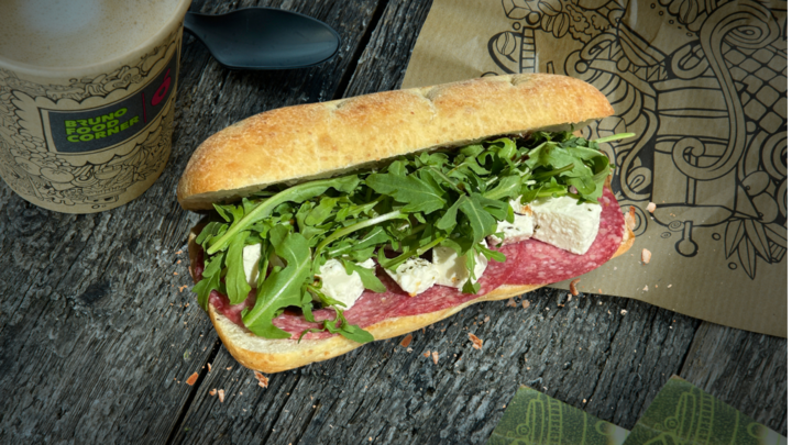 Foto van Broodje Schiacciata Salami Dolce